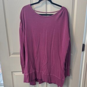 Women's Purple Sweater with Ladderback